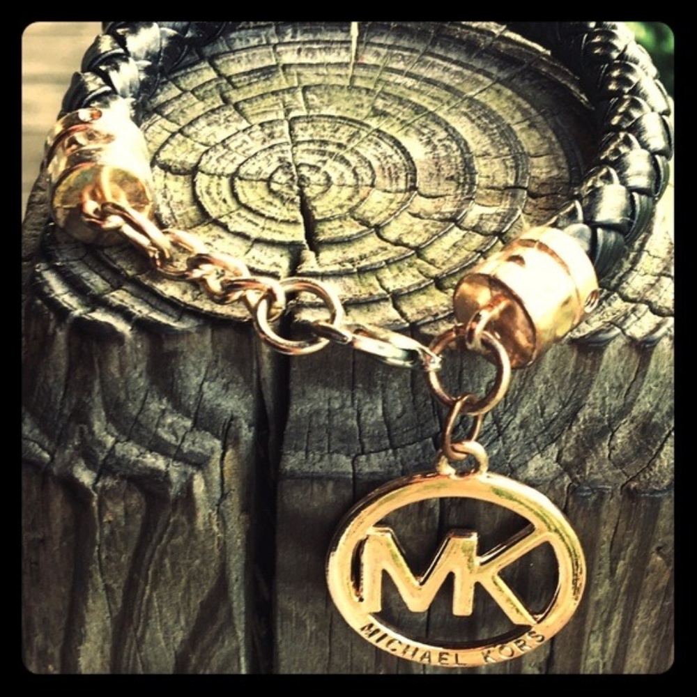 Michael Kors Leather Braid Bracelet